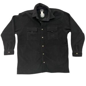 The North Face Polartec Goodwill Games Embroidered Black Fleece Shacket Mens M